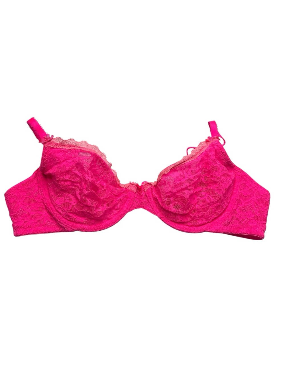 Aerie Pink Lace Unlined Underwire Bra 34B - Hot Pink
